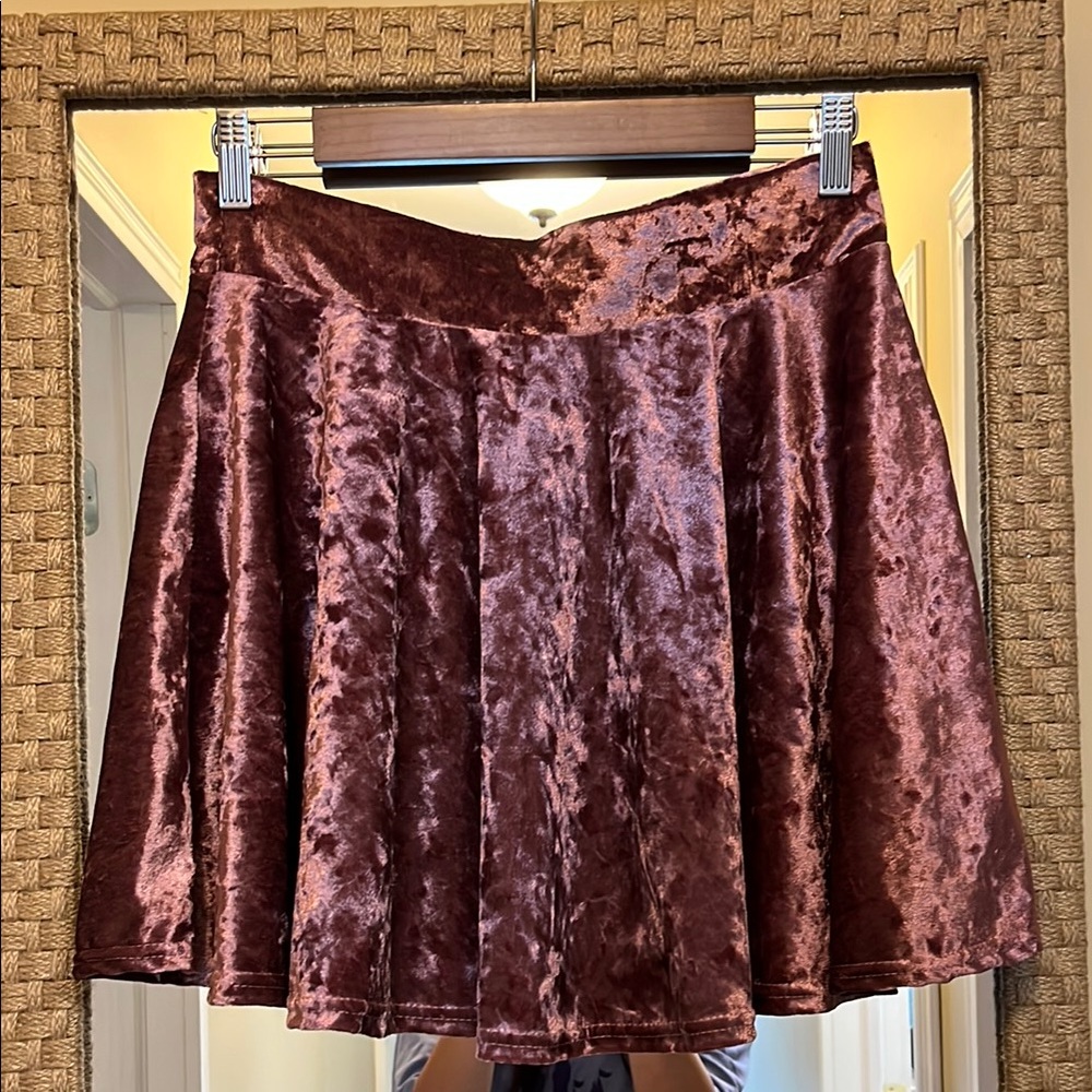 Velvet Maroon Skirt